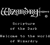 Wizardry Gaiden 3 - Yami no Seiten (Japan) Title Screen